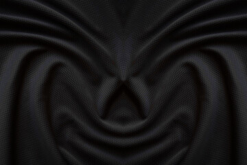 Fototapeta premium Fabric texture, Close up texture of black fabric or jersey pattern use for web design and wallpaper background 