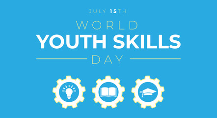 Simple World Youth Skills Day Illustration