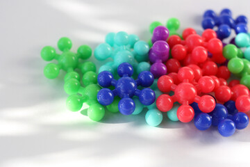 Children's puzzle toy. Plastic constructor for small children.