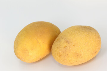 potatoes isolated on white background	