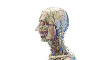 3d rendered medical illustration of the anatomy of a male head