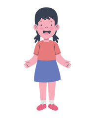 happy little girl standing