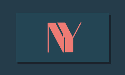 Alphabet letters Initials monogram logo NY, YN, N and Y - obrazy, fototapety, plakaty