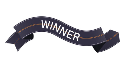 Winner. The inscription on the vector highway. Illustration art of lettering for print on a t-shirt or motorcycle equipment. Motivational and inspirational quote