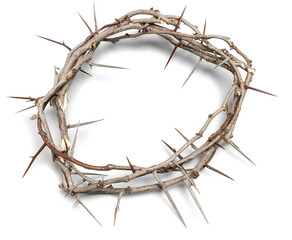 Crown of thorns on background ,represents Jesus's Crucifixion on the Cross, dying and then rising...