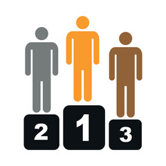 people on podium icon