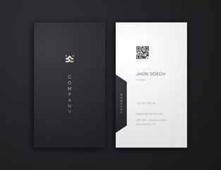 business card, dark gold and white vertical card name, vertical luxury editable business card template	