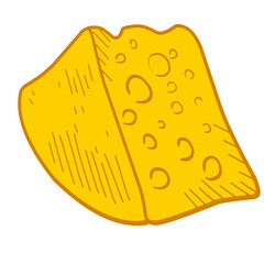 yellow cheese illustration