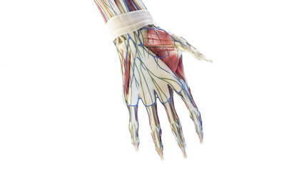 Obraz na płótnie Canvas 3d rendered medical illustration of the anatomy of the hand