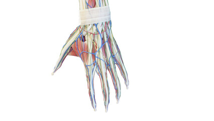 3d rendered medical illustration of the anatomy of the hand
