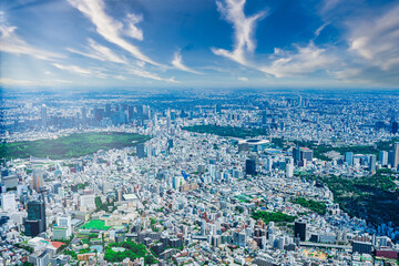 Fototapeta premium 東京 都心部空撮写真