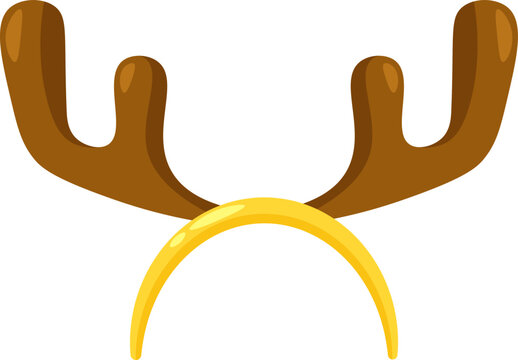 Christmas Accessory Flat Icon Reindeer Antlers Headband