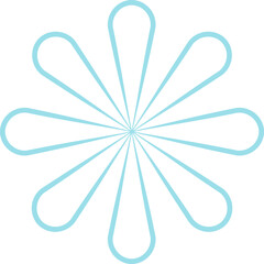 Snowflake flat icon Extraordinary winter decor Weather