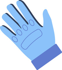 Protective gloves flat icon Winter sport equipment