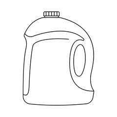 Canister icon. Fuel tank icon. Black linear canister icon. Vector illustration.