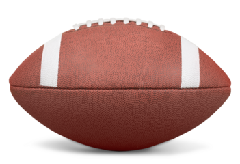 American football ball isolated on white background