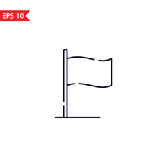 Flag line icon isolated sign symbol Vector