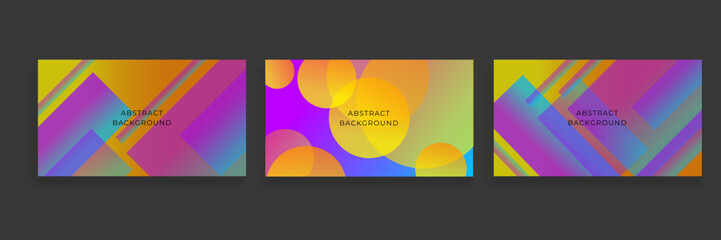 Obraz premium Set of abstract presentation background