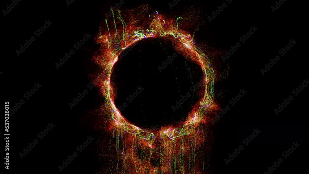 Wall mural cosmic energy strings. energy flows in the form of thin bright elements. lines form structural fiber
