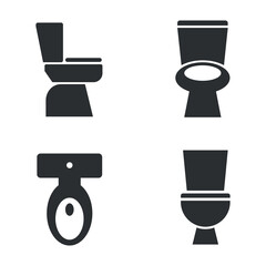 toilet icons set