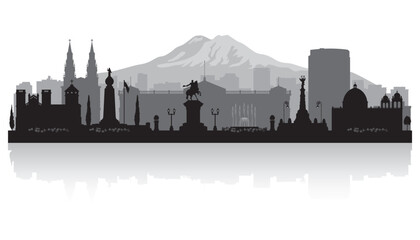 Naklejka premium San Salvador city skyline silhouette