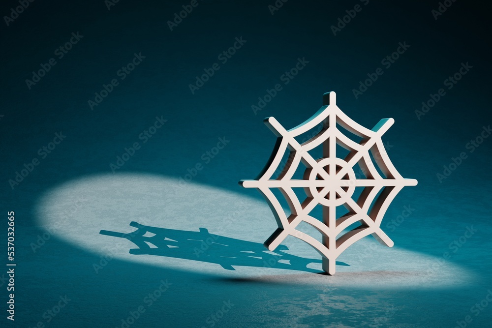 Aufkleber Beautiful abstract illustrations Web symbol icon on a dark blue background. 3d rendering illustration. Background pattern for design.