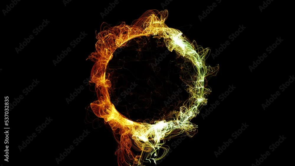 Wall mural cosmic energy strings. energy flows in the form of thin bright elements. lines form structural fiber