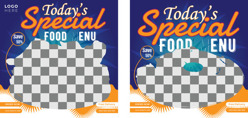 Today's special menu social media post menu template editable social post design