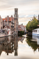 Best sunset corner in Brugge, Belgium