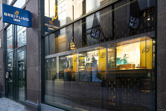 Breitling brand shop in Copenhagen, Denmark