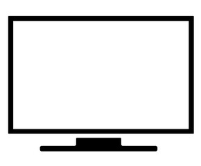 Monitor flat icon. Desktop display flat illustration