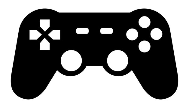 Joystick flat icon. Game console joystick isolated illustration