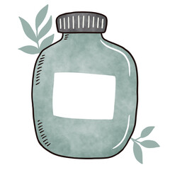 empty bottle isolated