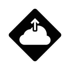 Backup, cloud, upload icon design. Black vector design for web and mobile.