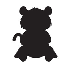 Christmas cat silhouette vector isolated on white background coloring page for kids zentangle cat shirt design, logo, tattoo, decoration and kids coloring book