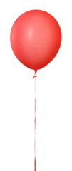 Deurstickers Illustration of red balloon on stick © BillionPhotos.com
