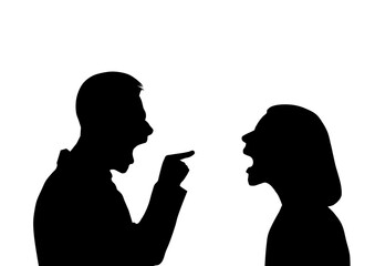 marital quarrel ,  vector file