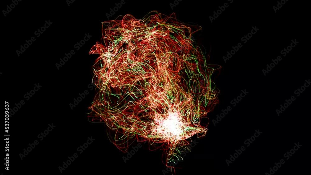Wall mural cosmic energy strings. energy flows in the form of thin bright elements. lines form structural fiber
