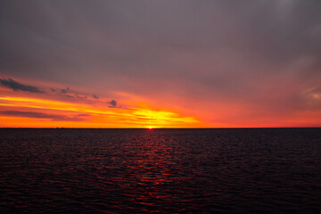 Beautiful sunset over the sea