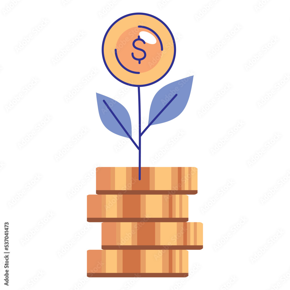 Poster coins money plant