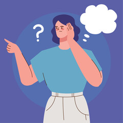 woman with question mark