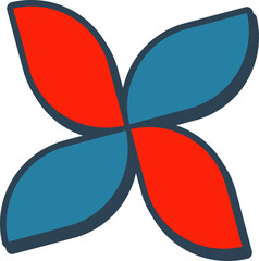 Abstract geometric memphis vector