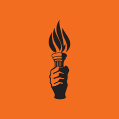 Torch bearer. Called "Mashal" in marathi. Symbol of revolution. Symbol of Hindu. Election emblem of Shivsena. 