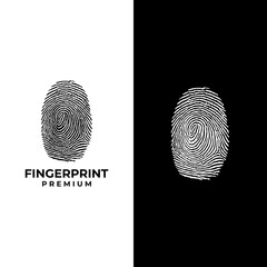 fingerprint biometric vector template. finger stamp graphic illustration.
