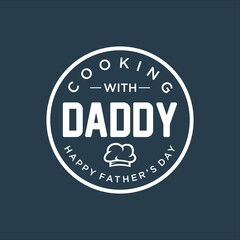 Fototapeta na wymiar Cooking with Daddy logo template