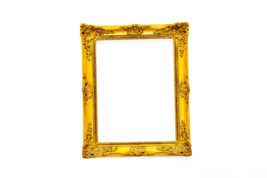 Gold antic frame in png for artistic photo montage