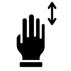 Obraz premium 4x vertical scroll icon