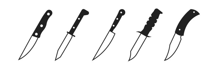 Knife icon set. Vector EPS 10