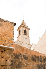 Beautiful streets in a picturesque village in Santanyi, Majorca, Spain