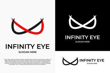 simple logo infinity eye ninja logo vector design  © Bagas Dwiargo